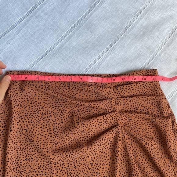Nine West brown and black animal print midi skirt. - Picture 9 of 13